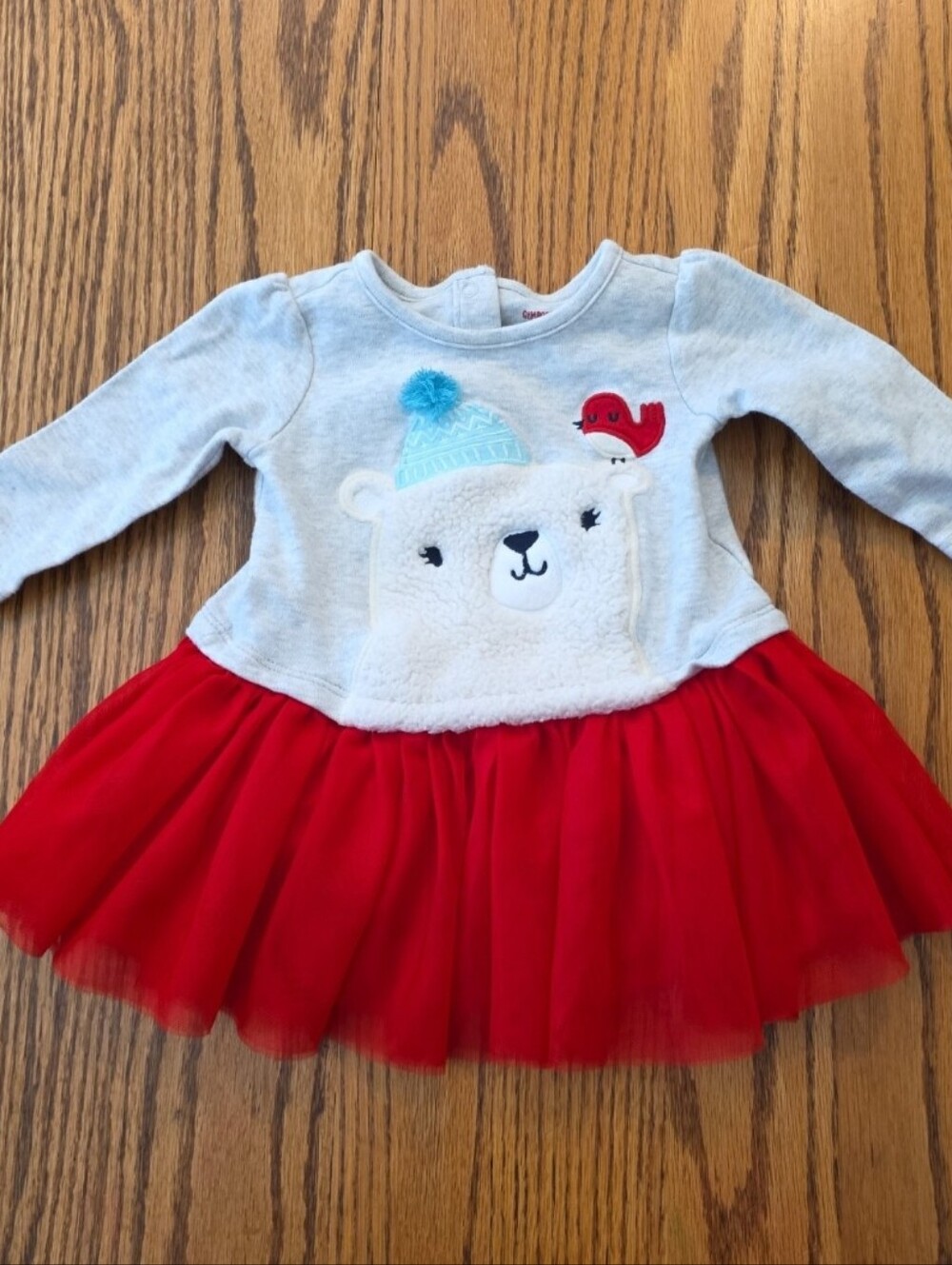 Baby Gymboree 3-6 months polar bear tulle winter Christmas vintage dress